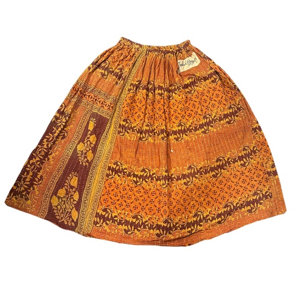 Jaded Gypsy OOAK Kantha Maxi Skirt, One Size Fits Most - Picture 2 of 6